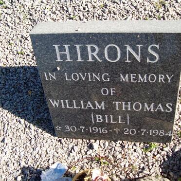 HIRONS William Thomas 1916-1984