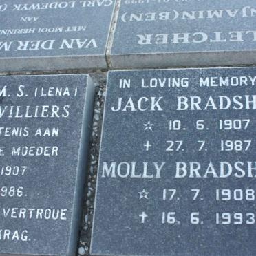 BRADSHAW Jack 1907-1987 &amp; Molly 1908-1993