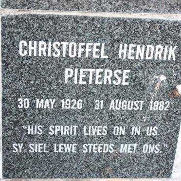 PIETERSE Christoffel Hendrik 1926-1982