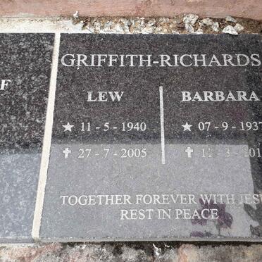 RICHARDS Lew, GRIFFITH 1940-2005 &amp; Barbara 1937-2013