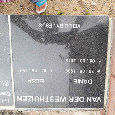 WESTHUIZEN Danie, van der 1930-2019 &amp; Elsa 1941-