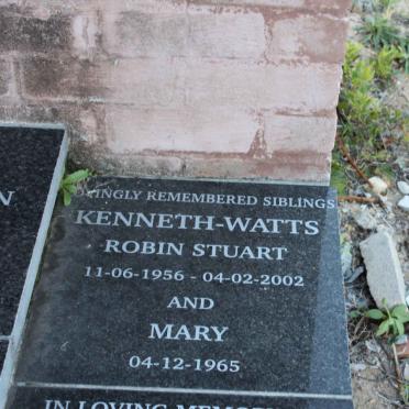 WATTS Robin Stuart, Kenneth 1956-2002 :: KENNETH-WATTS Mary 1965-