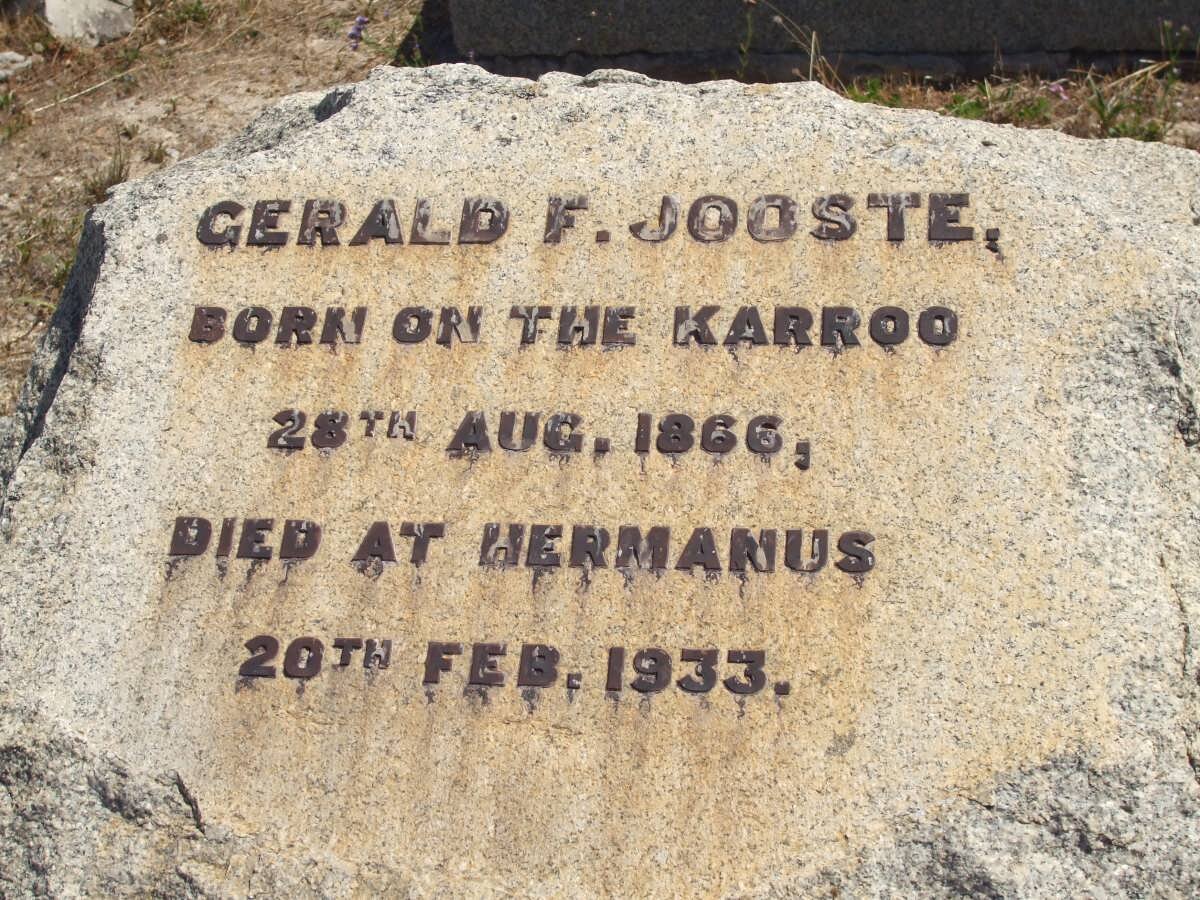 JOOSTE Gerald F. 1866-1933