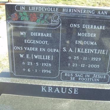 KRAUSE W.E. 1928-1996 &amp; S.A. 1929-2005