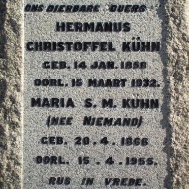 KUHN Christoffel 1858-1932 &amp; Maria S.M. NIEMAND 1866-1955