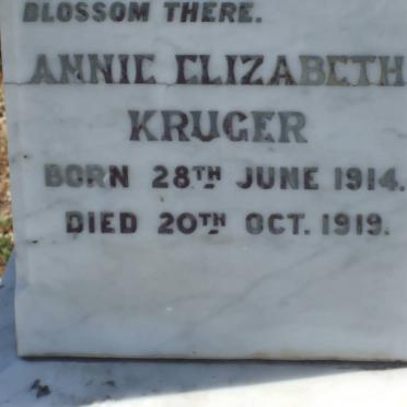 KRUGER Annie Elizabeth 1914-1919