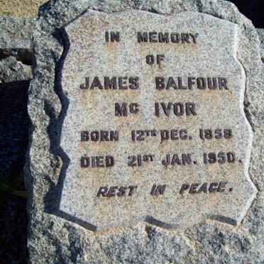 Mc IVOR James Balfour 1858-1950