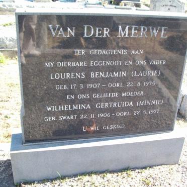 MERWE Lourens Benjamin 1907-1975 &amp; Wilhelmina Gertruida SWART 1906-1977