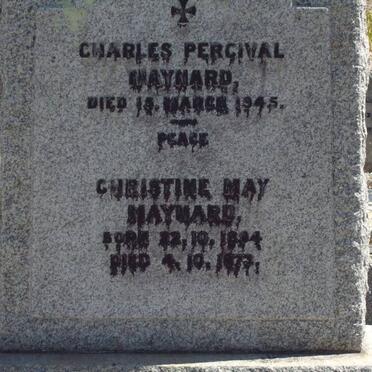 MAYNARD Charles Percival -1945 &amp; Christine May 1894-1973