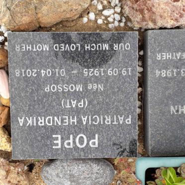 POPE Patricia Hendrika nee MOSSOP 1925-2018