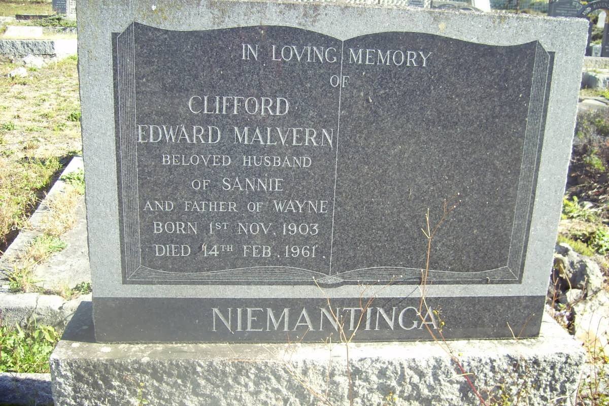NIEMANTINGA Clifford Edward Malvern 1903-1961