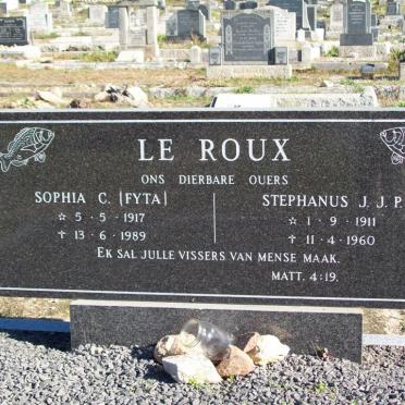 ROUX Stephanus J.J.P., le 1911-1960 &amp; Sophia C. 1917-1989