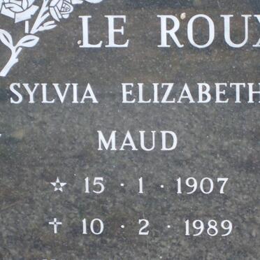 ROUX Sylvia Elizabeth Maud, le 1907-1989