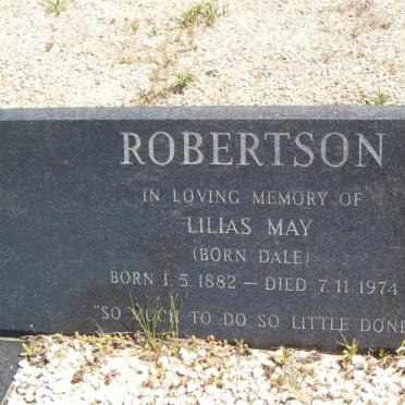 ROBERTSON Lilias May nee DALE 1882-1974