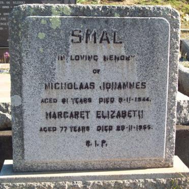 SMAL Nicholaas Johannes -1944 &amp; Margaret Elizabeth -1955