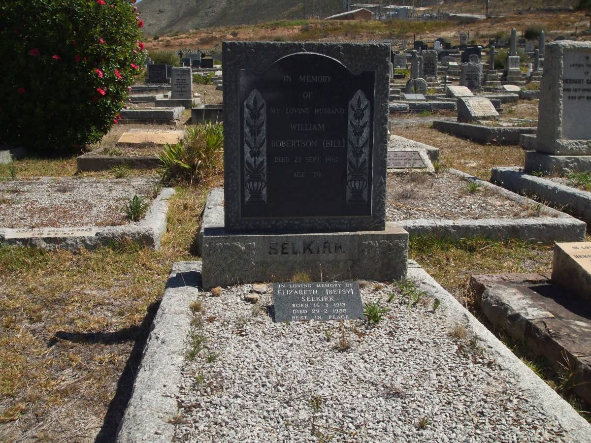 SELKIRK Robertson William 1883-1962 :: SELKIRK Elizabeth 1913-1988