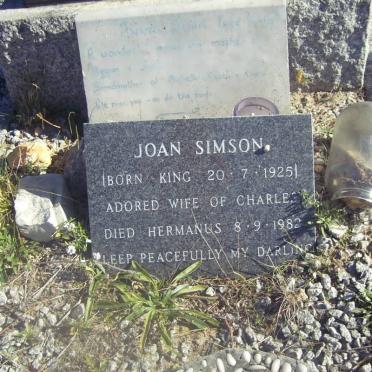 SIMSON Anne Joan nee KING 1925-1982