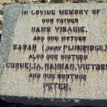 VISAGIE Hans &amp; Sarah PLUMRIDGE :: VISAGIE Cornelia :: VISAGIE Hannah :: VISAGIE Victoria :: VISAGIE Peter