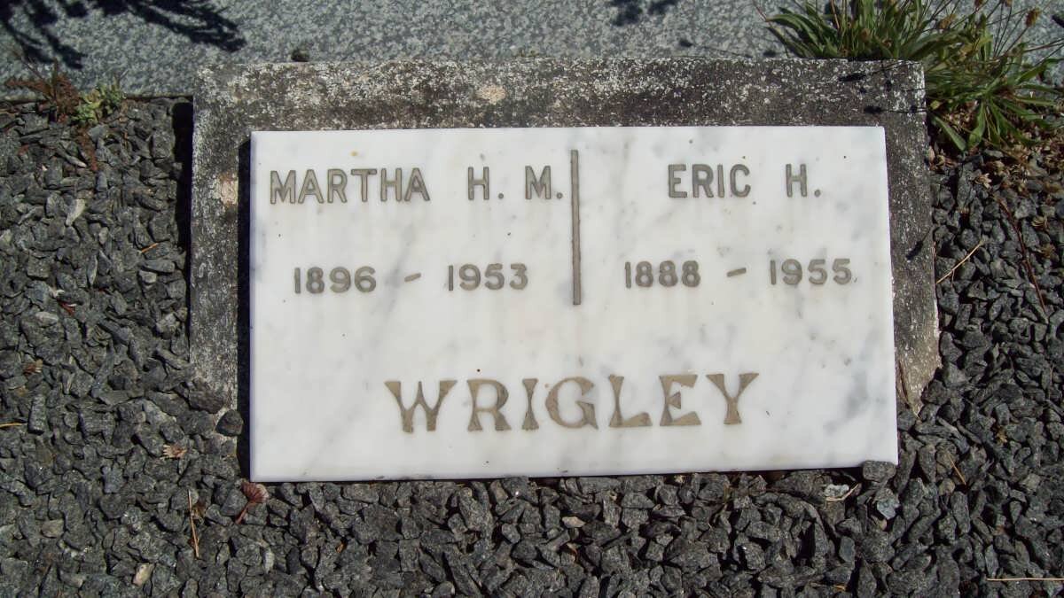 WRIGLEY Eric H. 1888-1955 &amp; Martha H.M. 1896-1953
