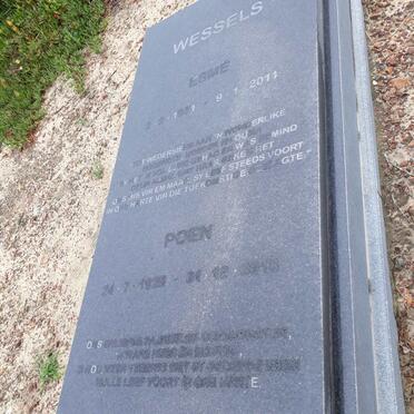 WESSELS Poen 1928-2018 &amp; Esme 1931-2011