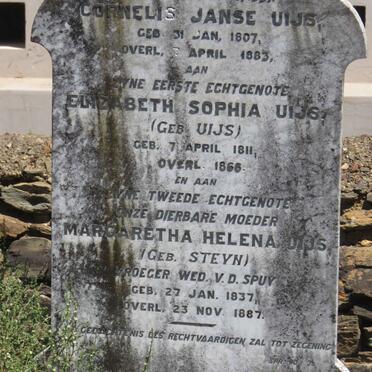 UIJS Cornelis Janse 1807-1883 &amp; Elizabeth Sophia UIJS 1811-1866