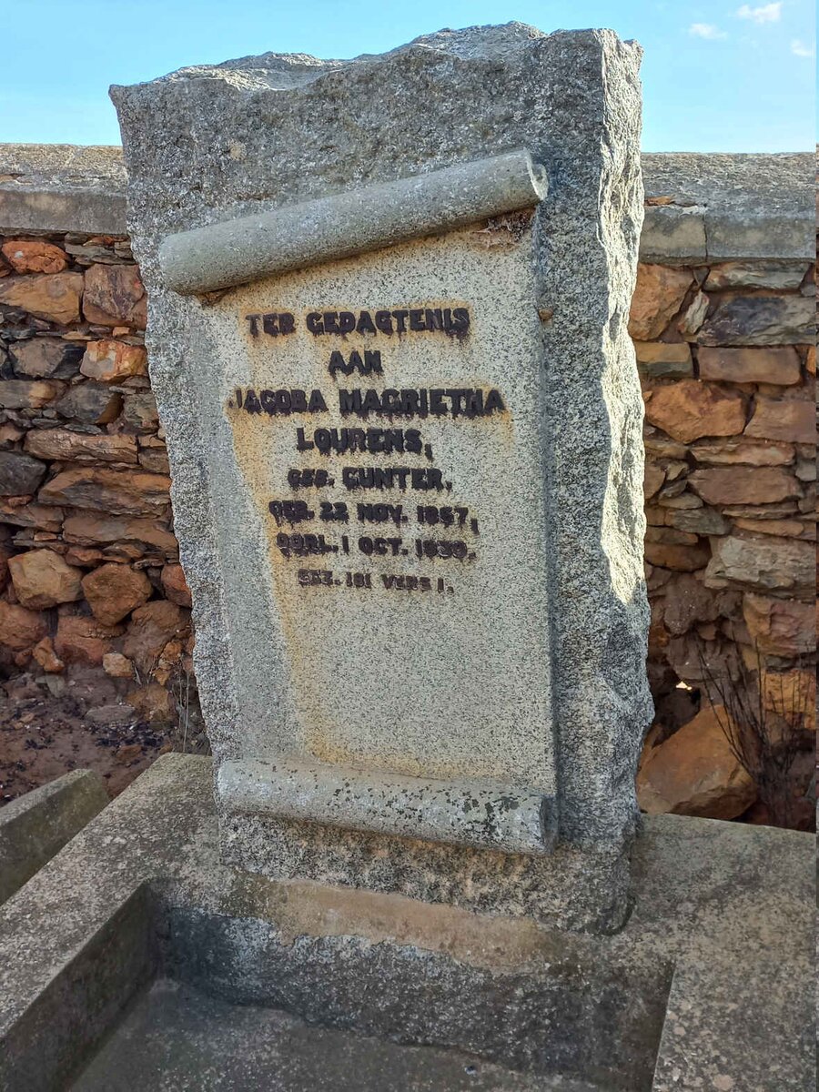 LOURENS Jacoba Magrietha nee GUNTER 1867-1939