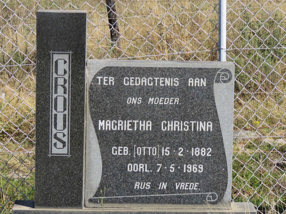CROUS Magrietha Christina nee OTTO 1882-1969