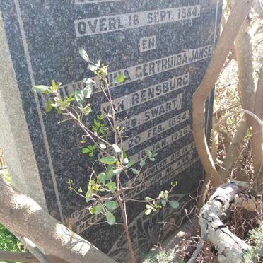 RENSBURG Martinus, Janse van 1853-1884 &amp; Wilhelmina Gertruida SWART 1854-1926 
