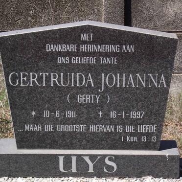 UYS Gertruida Johanna 1911-1997