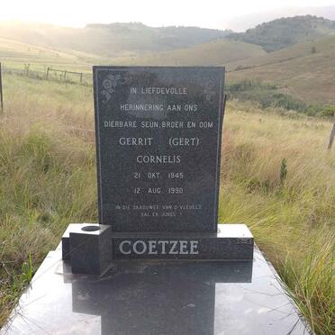 COETZEE Gerrit Cornelis 1945-1990