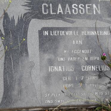 CLAASSEN Ignatius Cornelius 1885-1971