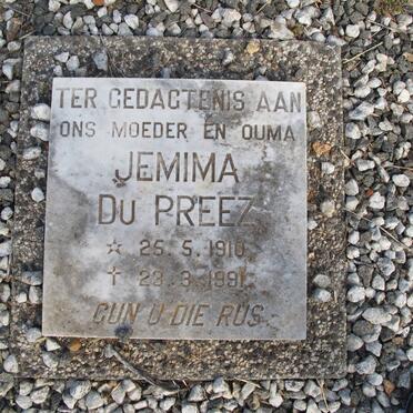 PREEZ Jemima, du 1910-1991