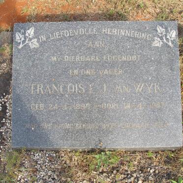 WYK Francois E.J., van 1898-1957