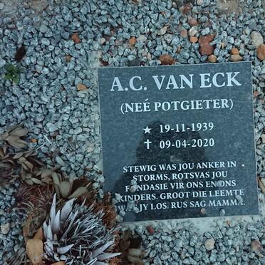 ECK A.C., van nee POTGIETER 1939-2020