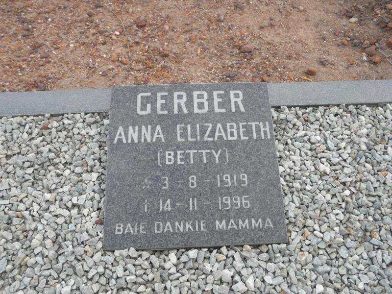 GERBER Anna Elizabeth 1919-1996