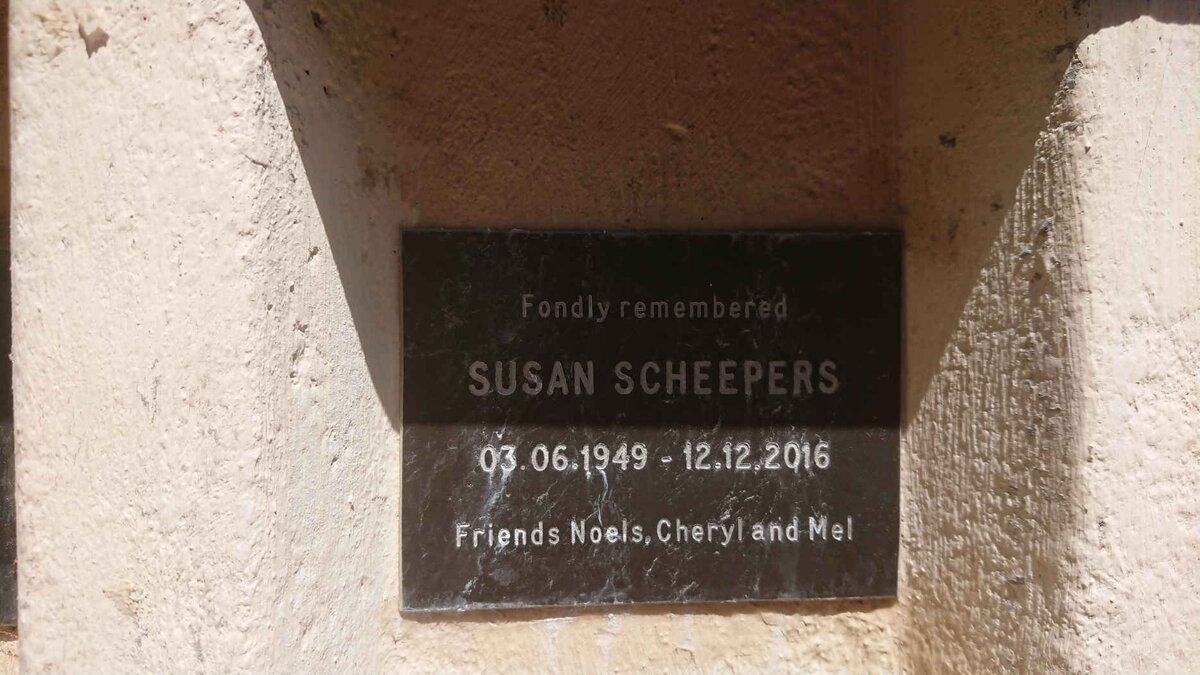 SCHEEPERS Susan 1949-2016
