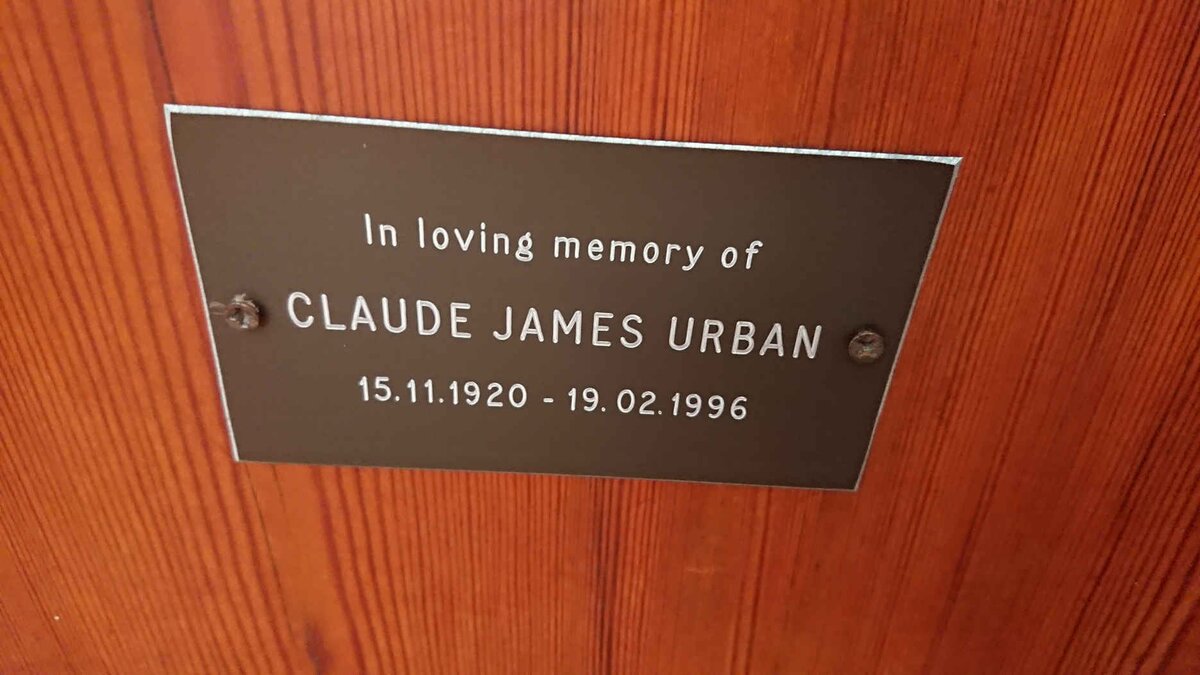 URBAN Claude James 1920-1996