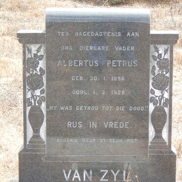 ZYL Albertus Petrus, van 1856-1926