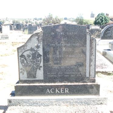 ACKER Nicolaas 1930-1958