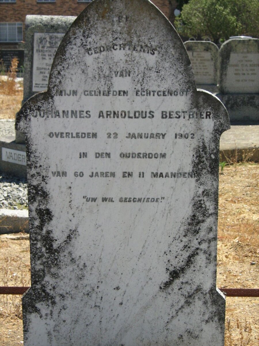 BESTBIER Johannes Arnoldus -1902