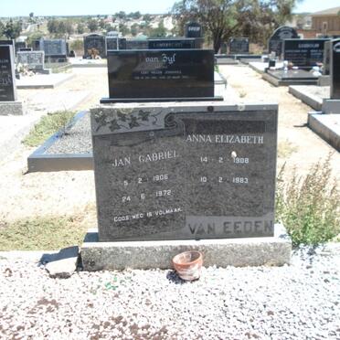 EEDEN Jan Gabriel, van 1906-1972 &amp; Anna Elizabeth 1908-1983