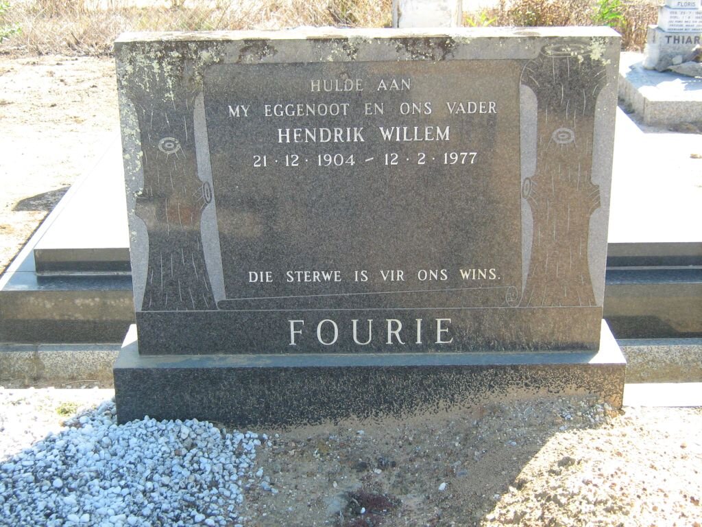 FOURIE Hendrik Willem 1904-1977