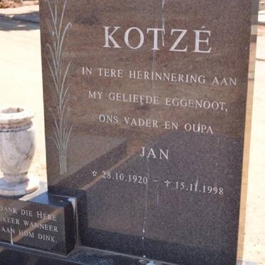 KOTZE Jan 1920-1998