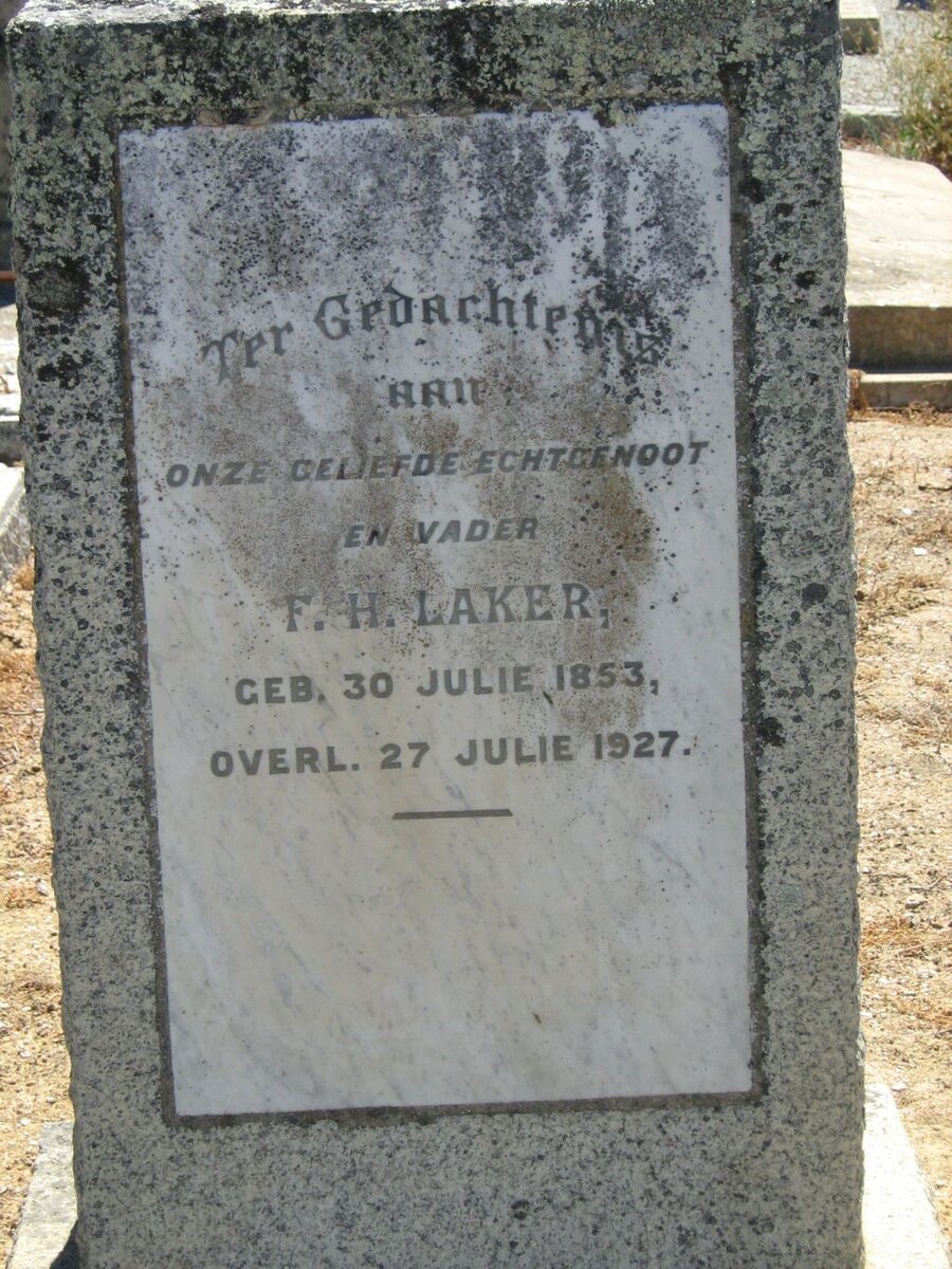 LAKER F.H. 1853-1927