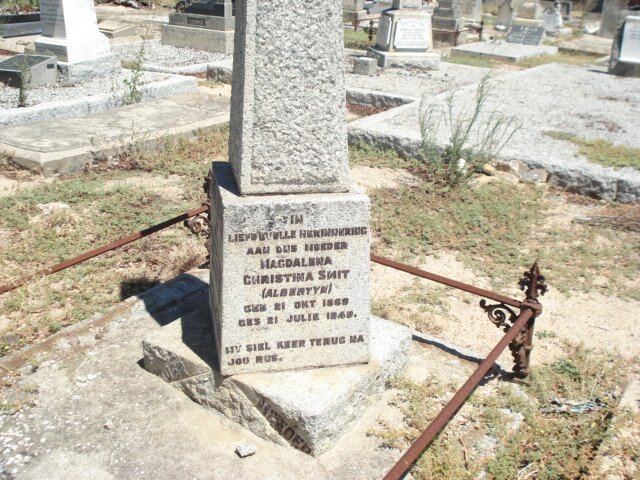 SMIT Magdalena Christina nee ALBERTYN 1869-1949