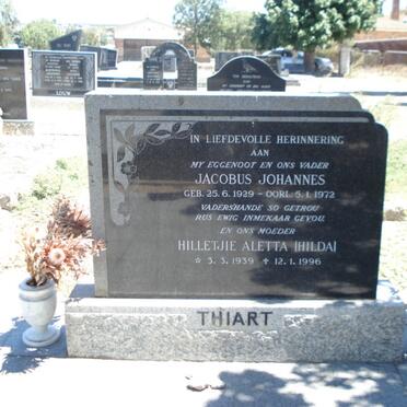 THIART Jacobus Johannes 1929-1972 &amp; Hilletjie Aletta 1939-1996