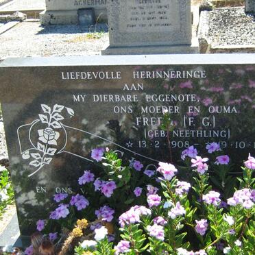 ? F.G. nee NEETHLING 1908-1980
