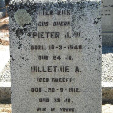 ? Pieter J.W. -1948 &amp; Hilletjie A. GREEFF -1912