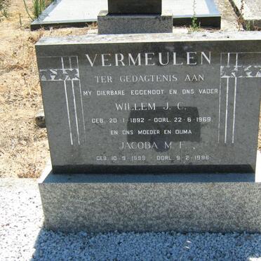 VERMEULEN Willem J.C. 1892-1969 &amp; Jacoba M.F. 1899-1986 :: VERMEULEN Willem Johannes Christiaan 1930-2001