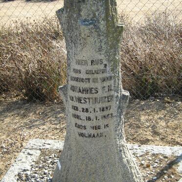 WESTHUIZEN Johannes F.M., v.d. 1897-1953